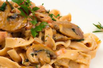 Savor the Comfort: Creamy Chicken & Mushroom Pasta Delight