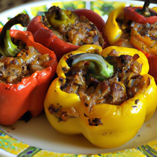 Savory Stuffed Bell Peppers with Ground Beef Delight