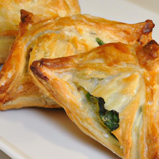 Flaky Spinach and Cheese Puffs: A Puff Pastry Delight