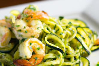 Zesty Pesto Shrimp Zucchini Noodles: A Fresh Twist on Dinner